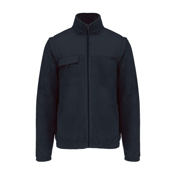 Navy fleece jassen bedrukken